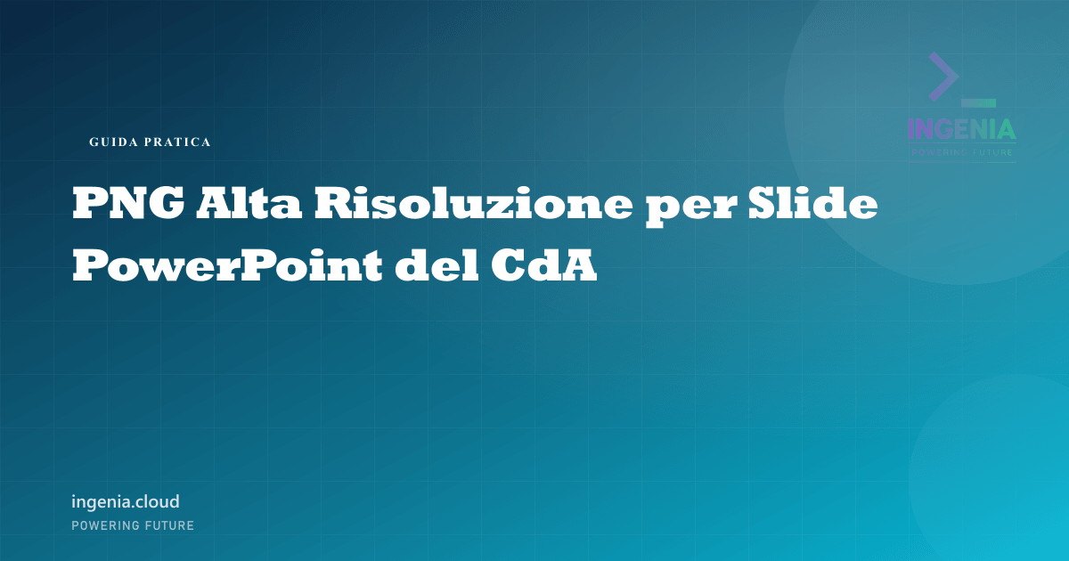 PNG Alta Risoluzione per Slide PowerPoint del CdA