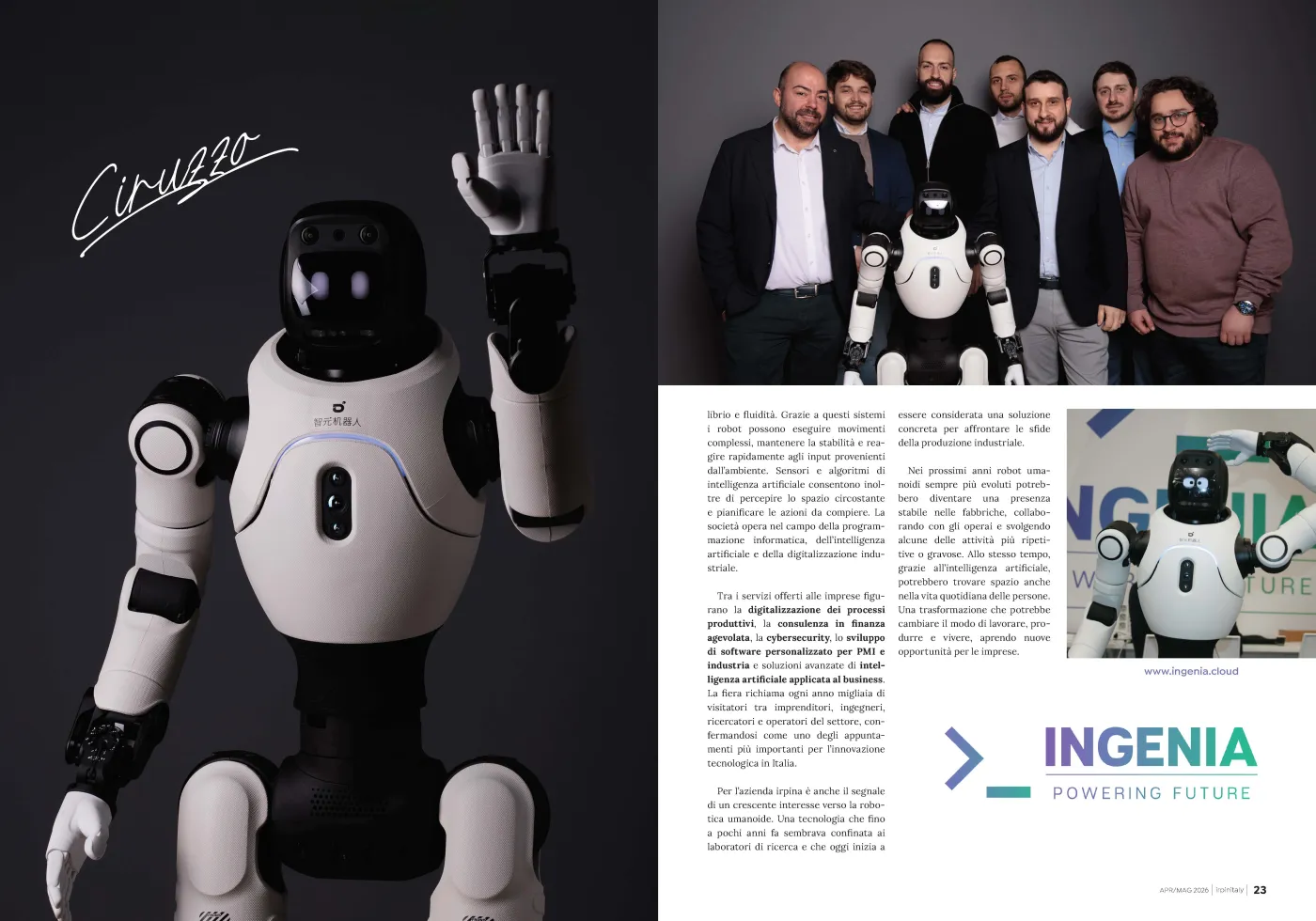 IrpinItaly dedica un articolo ai robot umanoidi "made in Irpinia" di Ingenia conquistano il MECSPE di Bologna